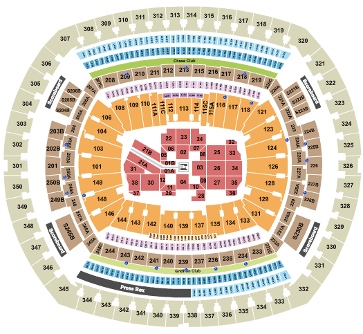 MetLife Stadium SummerSlam Seating Chart